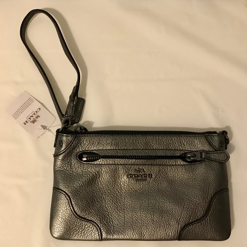 Coach leather wristlet